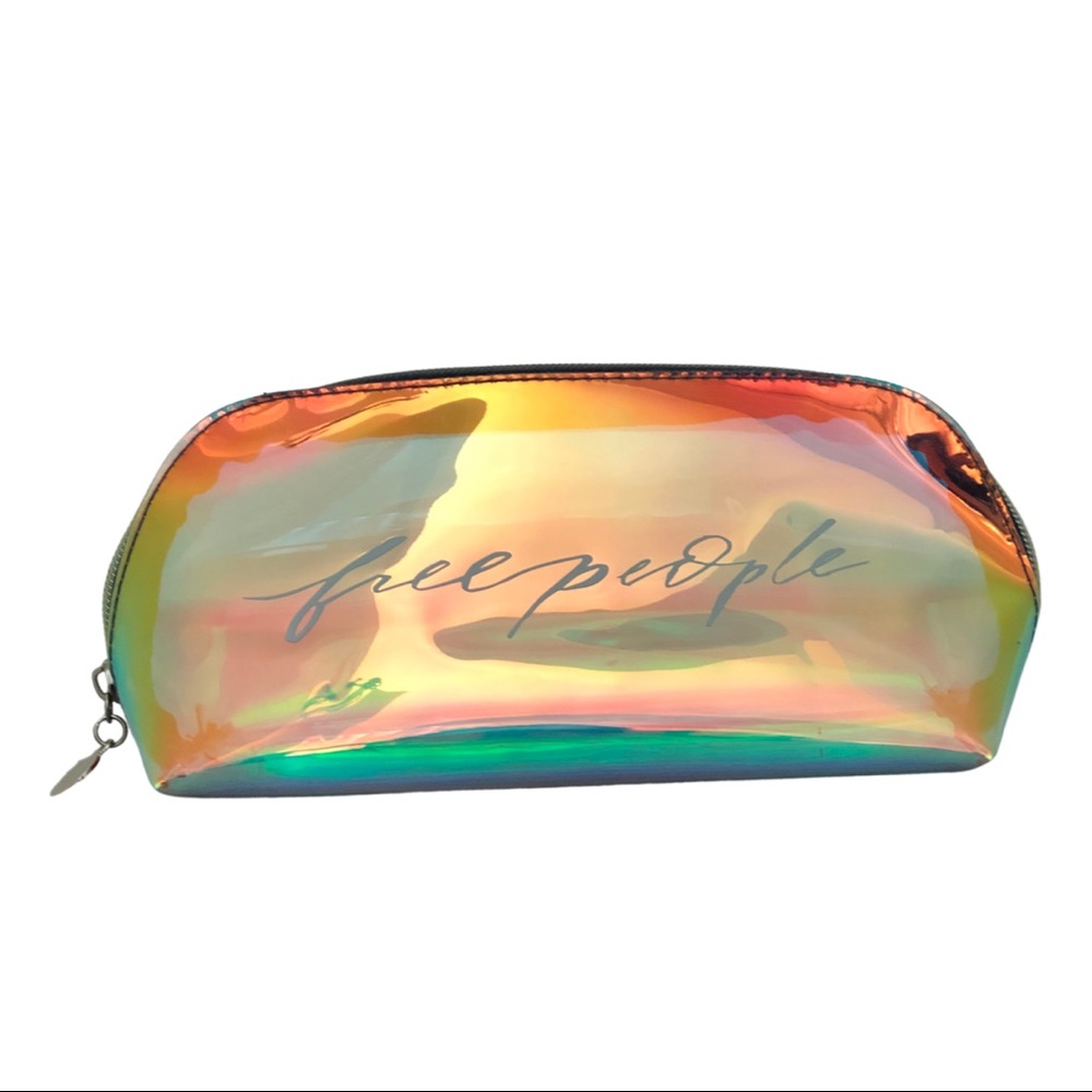 ⭐️Translucent Iridescent cosmetic bag LIKE NEW